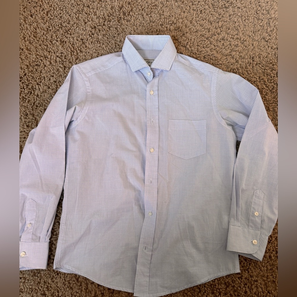 Jos A Bank Dress Shirt Boys Size 14 Blue
Great Shape!